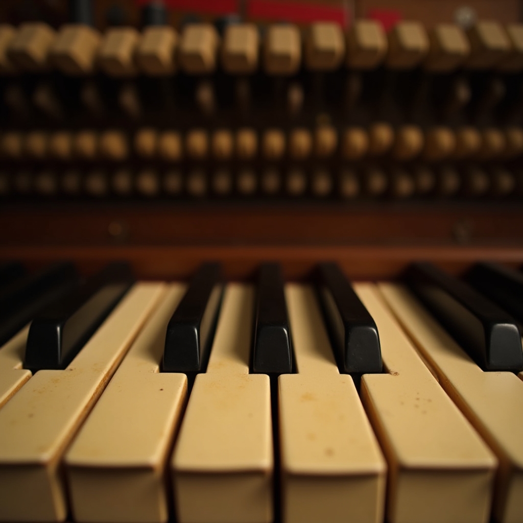 Клавиши пианино крупным планом